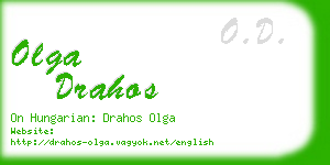 olga drahos business card